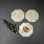 Golden Leaves Hot Plate Set